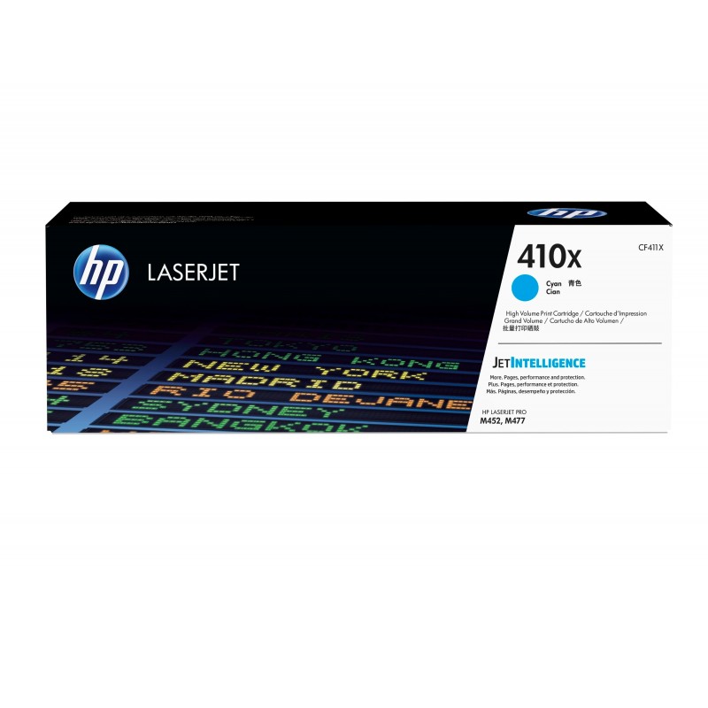 HP 410X toner LaserJet cyan grande capacité authentique, 5000 pages, Cyan, 1 pièce