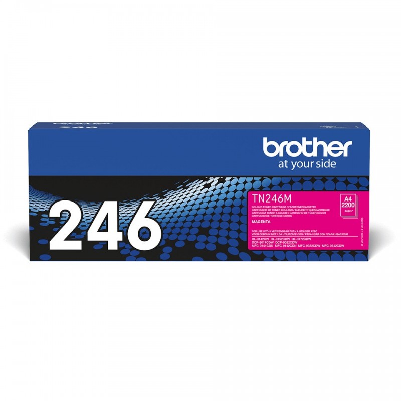 Brother Cartouche de toner TN-246M originale – Magenta, 2200 pages, Magenta, 1 pièce