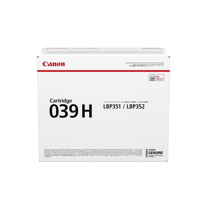 Canon 039H, 25000 pages, Noir, 1 pièce