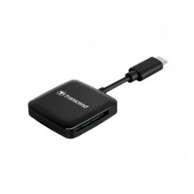 Transcend RDC3, MicroSDHC, MicroSDXC, SDHC, SDXC, Noir, CEFCCBSMIKCRCMEAC, USB 3.2 Gen 1 3.1 Gen 1 Type-C, 115 mm, 30 mm
