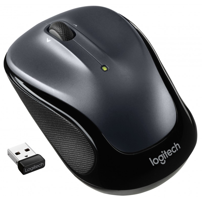 Logitech M325s, Ambidextre, Optique, RF sans fil, 1000 DPI, Noir