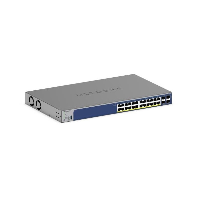 Netgear GS728TXP, L2L3, 10G Ethernet 100100010000, Full duplex, Connexion Ethernet, supportant l'alimentation via ce port , Grille de montage