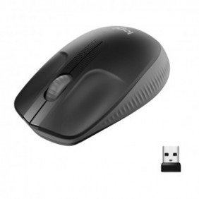Logitech M190, Ambidextre, Optique, RF sans fil, 1000 DPI, Charbon de bois