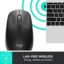 Logitech M190, Ambidextre, Optique, RF sans fil, 1000 DPI, Charbon de bois
