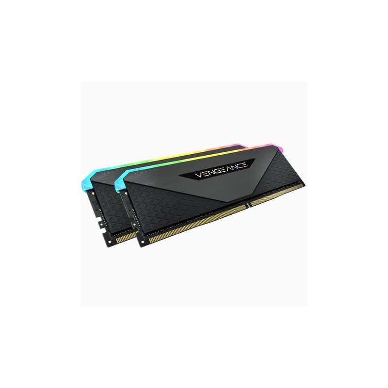 Corsair Vengeance RGB CMN32GX4M2Z3200C16, 32 Go, 2 x 16 Go, DDR4, 3200 MHz, 288-pin DIMM, Noir