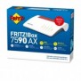 AVM Box 7590 AX, Wi-Fi 6 802.11ax, Bi-bande 2,4 GHz 5 GHz, EthernetLAN, ADSL2+, Blanc, Routeur