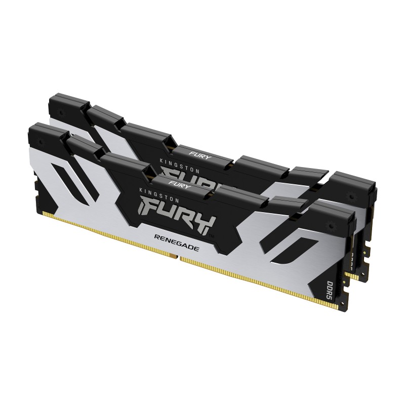 Kingston FURY DIMM DDR5 CL32 32 Go 6 400 MTs kit de 2 Renegade Argent, 32 Go, 2 x 16 Go, DDR5, 288-pin DIMM