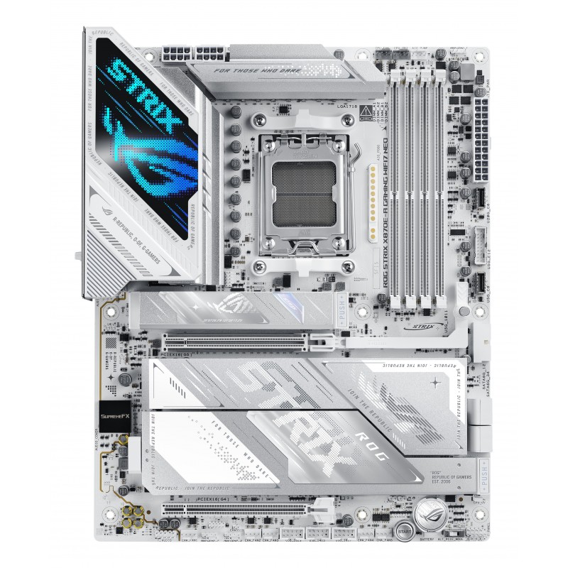 ASUS ROG STRIX X870E-A GAMING WIFI7 NEO, AMD, Emplacement AM5, AMD Ryzen 9000 Series, AMD Ryzen 8000 Series, AMD Ryzen 7000 Series, DDR5-SDRAM, 256 Go, DIMM