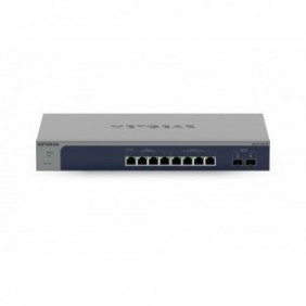 Netgear 8-Port Multi-Gigabit10G Ethernet Smart Switch with 2 SFP+ Ports , Géré, L2+, 10G Ethernet 100100010000, Grille de montage