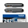 Brother TN242BKTWIN Pack de deux cartouches de toner originales – Noir, 2500 pages, Noir, 2 pièce