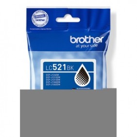 Brother LC521BK Cartouche d'encre originale - Noir, Noir, 1 pièce, 500 pages, Paquet unique