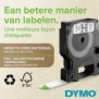 Dymo D1 étiquettes autocollantes authentiques | rouleau de 9 mm x 7 m | impression en noir sur fond bleu | autocollantes | pour étiqueteuses LabelManager, Noir sur bleu, Polyester, Belgique, -18 - 90 C, DYMO, LabelManager, LabelWriter 450 DUO