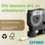 Dymo D1 étiquettes autocollantes authentiques | rouleau de 12 mm x 7 m | impression en noir sur fond transparent | pour étiqueteuses LabelManager, Blanc sur transparent, Polyester, Belgique, -18 - 90 C, DYMO, LabelManager, LabelWriter 450 DUO