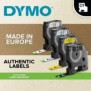 Dymo D1 étiquettes autocollantes authentiques | rouleau de 12 mm x 7 m | impression en noir sur fond transparent | pour étiqueteuses LabelManager, Blanc sur transparent, Polyester, Belgique, -18 - 90 C, DYMO, LabelManager, LabelWriter 450 DUO