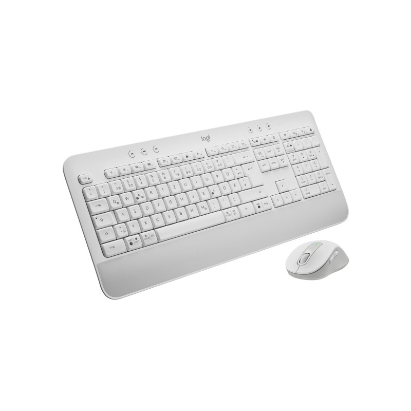 Logitech 920-011022, Sans fil, Bluetooth, Clavier à membrane, QWERTZ, Blanc, Souris incluse
