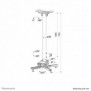 Neomounts CL25-550WH1 Support de plafond pour vidéoprojecteur - h74.5-114.5 cm - installation facile - orientable, Plafond, 35 kg, Blanc, Acier, 745 - 1145 mm, -8 - 8