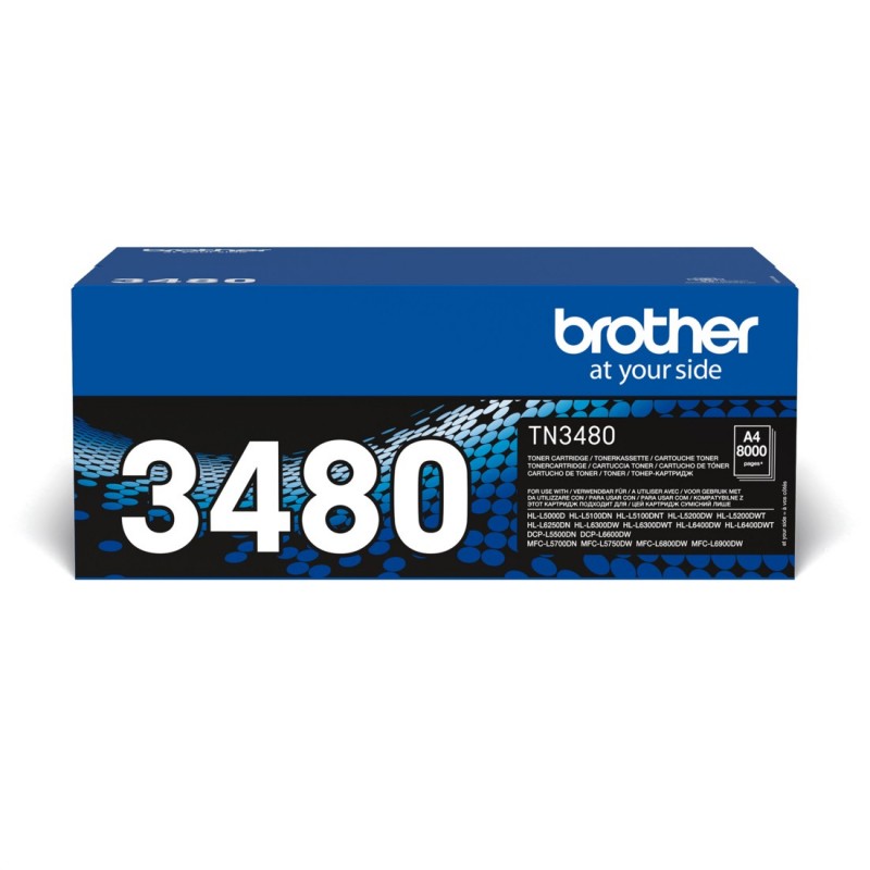 Brother Cartouche de toner TN-3480 originale – Noir, 8000 pages, Noir, 1 pièce