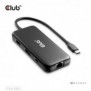 Club 3D CSV-2551, Avec fil, USB Type-C, 100 W, 1.42.2, 10,100,1000 Mbits, Noir