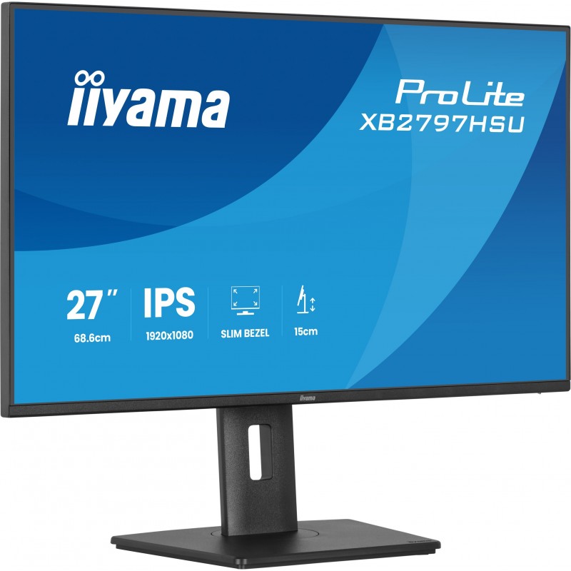 Iiyama ProLite XB2797HSU-B1, 68,6 cm 27", 1920 x 1080 pixels, Full HD, LED, 4 ms, Noir