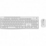 Logitech MK295 Silent, Taille réelle 100 %, Avec fil, RF sans fil, QWERTZ, Blanc, Souris incluse
