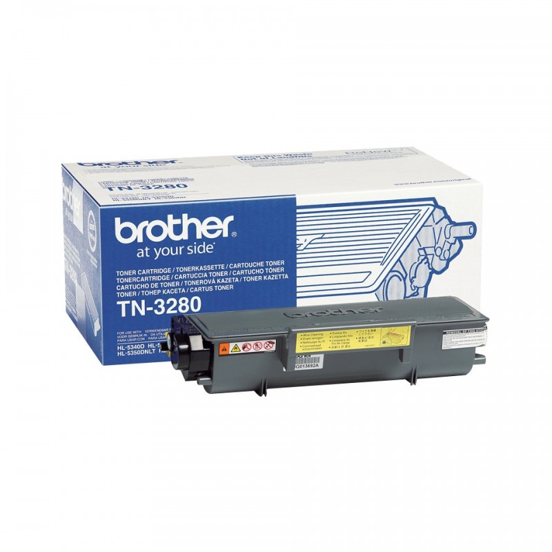 Brother TN-3280 - Cartouche de toner originale à haut rendement – Noir, 8000 pages, Noir, 1 pièce