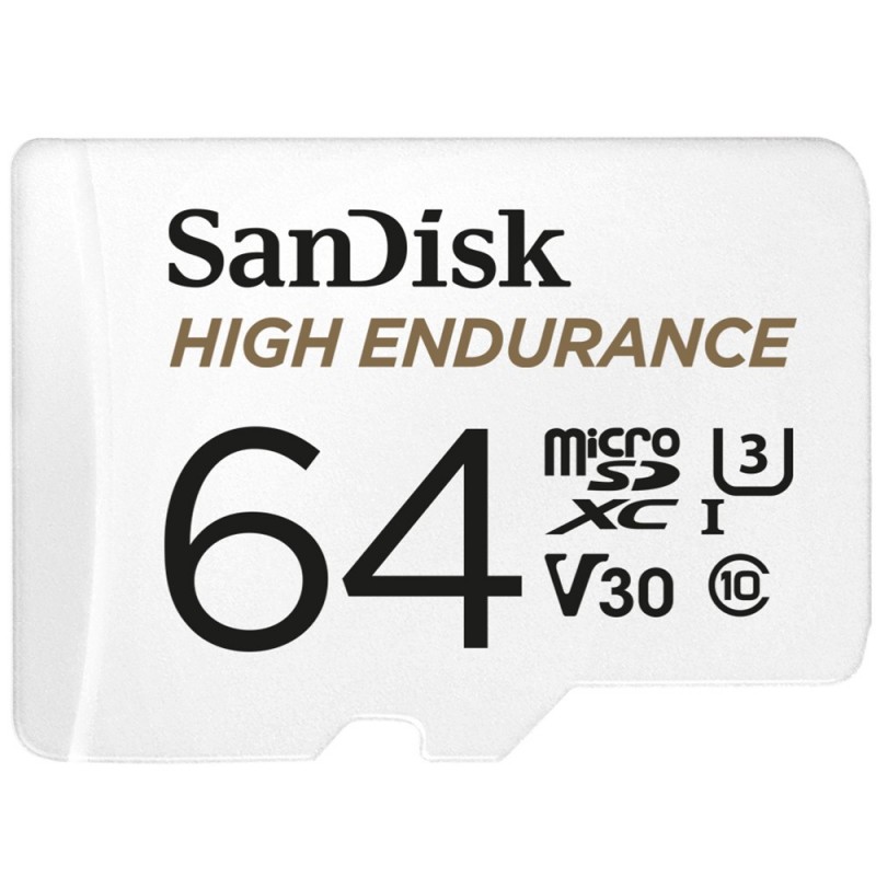 SanDisk High Endurance, 64 Go, MicroSDXC, Classe 10, UHS-I, 100 Mos, 40 Mos