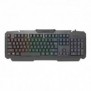 LogiLink ID0185, Avec fil, USB, Clavier à membrane, QWERTY, LED RGB, Noir