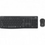 Logitech MK295 Silent, Taille réelle 100 %, Avec fil, RF sans fil, QWERTZ, Graphite, Souris incluse