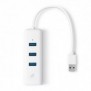 TP-LINK UE330, Avec fil, USB 3.2 Gen 1 3.1 Gen 1 Type-A, 10,100,1000 Mbits, Blanc, RJ-45, USB 3.2 Gen 1 3.1 Gen 1 Type-A, USB
