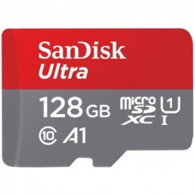 SanDisk Ultra, 128 Go, MicroSDXC, Classe 10, UHS-I, 140 Mos, Class 1