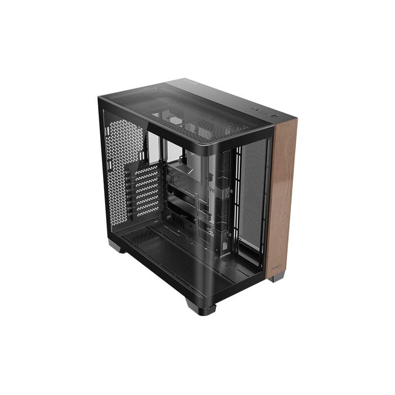 Antec C8 Curve Wood, Full Tower, PC, Noir, Transparent, Bois, ATX, ITX, Verre, Plastique, Acier, Bois, 17,5 cm