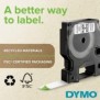 Dymo Rhino Étiquettes Industrielles | polyester permanent | 6 mm x 5,5 m | autocollantes impression en Noir sur fond blanc | pour étiqueteuses Rhino et LabelManager, Noir sur blanc, Multicolore, Polyester, -40 - 150 C, UL 969, DYMO