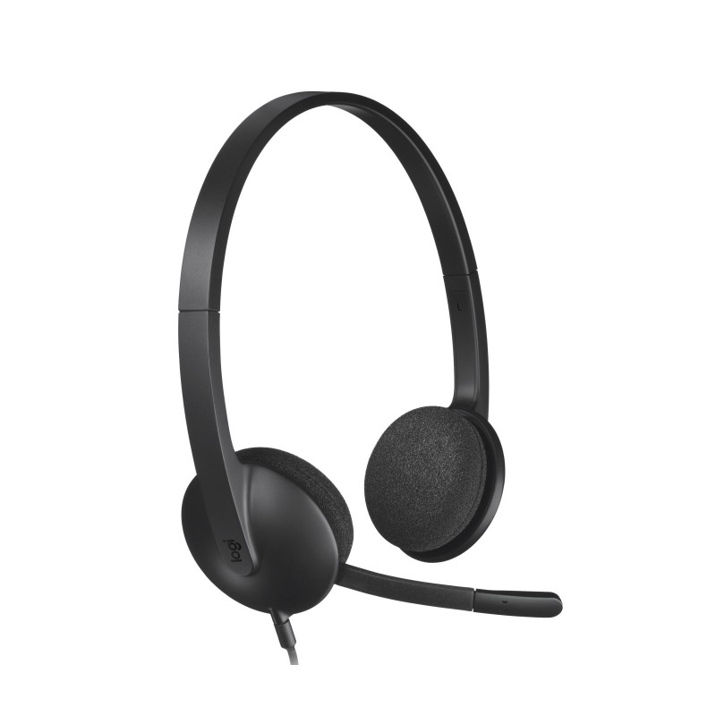 Logitech H340 USB Computer Headset Avec audio numérique, Avec fil, BureauCentre d'appels, 20 - 20000 Hz, 100 g, Casque, Noir