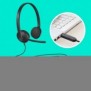 Logitech H340 USB Computer Headset Avec audio numérique, Avec fil, BureauCentre d'appels, 20 - 20000 Hz, 100 g, Casque, Noir