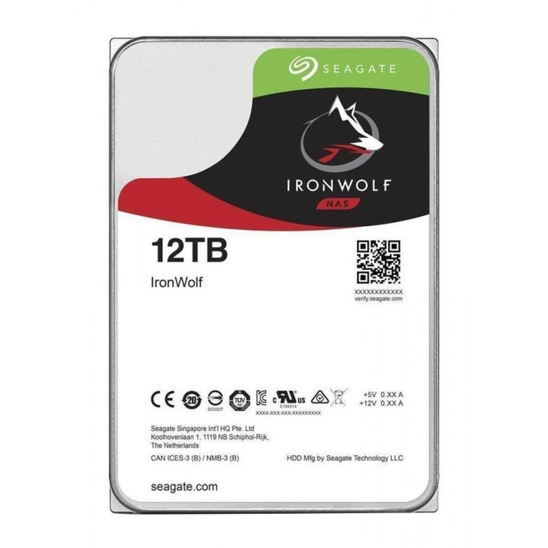 Seagate NAS HDD IronWolf, 12 To, 7200 trmin, 256 Mo, 3.5", Série ATA III