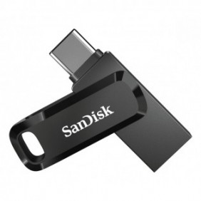 SanDisk Ultra Dual Drive Go, 256 Go, USB Type-A USB Type-C, 3.2 Gen 1 3.1 Gen 1, 150 Mos, Pivotant, Noir