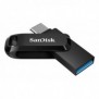 SanDisk Ultra Dual Drive Go, 256 Go, USB Type-A USB Type-C, 3.2 Gen 1 3.1 Gen 1, 150 Mos, Pivotant, Noir