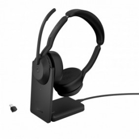 Jabra Evolve2 55, Sans fil, BureauCentre d'appels, 20 - 20000 Hz, 130 g, Casque, Noir
