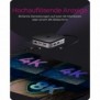 ICY BOX IB-DK408-C41, Avec fil, USB4, 60 W, 3,5 mm, 10,100,1000 Mbits, Anthracite