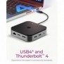 ICY BOX IB-DK408-C41, Avec fil, USB4, 60 W, 3,5 mm, 10,100,1000 Mbits, Anthracite