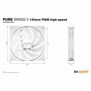 Be Quiet! Pure Wings 3 140 mm PWM | Ventilateur PC White high-speed, Ventilateur, 14 cm, 1800 trmin, 122,6 m³h, Blanc