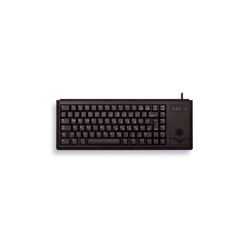 Cherry G84-4400, Taille réelle 100 %, Avec fil, USB, QWERTY, Noir