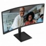 AOC E4 CU34E4CV, 86,4 cm 34", 3440 x 1440 pixels, UltraWide Quad HD, LCD, 4 ms, Noir