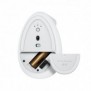 Logitech Lift for Business, Droitier, Conception verticale, Optique, RF sans fil + Bluetooth, 4000 DPI, Blanc