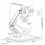 Neomounts FPMA-D885BLACK Support d'écran à poser 15-32" - ressort à gaz, Autonome, 10 kg, 38,1 cm 15", 81,3 cm 32", 100 x 100 mm, Noir
