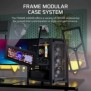 Corsair FRAME 4000D WOOD RS, Midi Tower, PC, Noir, Bois, Mini-ITX, micro ATX, ATX, EATX, Acier, Bois, Plastique, 17 cm