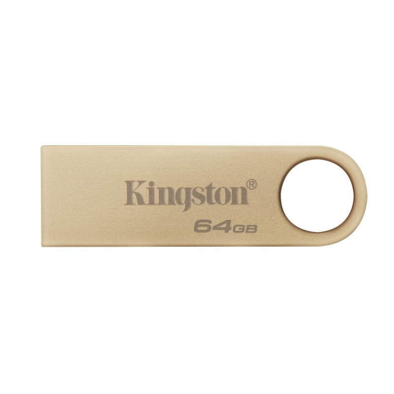 Kingston DataTraveler 64Go 220Mos Clé USB 3.2 Gen 1 Métal SE9 G3, 64 Go, USB Type-A, 3.2 Gen 1 3.1 Gen 1, 220 Mos, Sans capuchon, Or