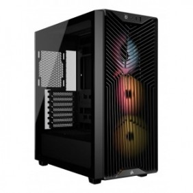 Corsair 3200D RS ARGB Mid-Tower PC Case, Midi Tower, PC, Noir, Mini-ITX, micro ATX, ATX, Acier, Verre trempé, Plastique, Rouge, Vert, Bleu