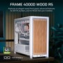Corsair FRAME 4000D WOOD RS, Midi Tower, PC, Bois, Blanc, Mini-ITX, micro ATX, ATX, EATX, Acier, Bois, Plastique, 17 cm