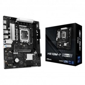 ASRock H810M-P Gen5, Intel, LGA 1851 Socket V1, Intel Core Ultra Series 2, DDR5-SDRAM, 128 Go, DIMM